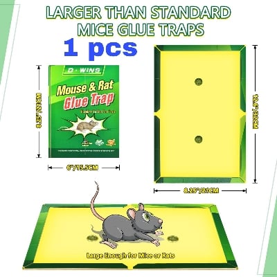 Picture of Mouse Board Rat Bond Traps Green Killer size 12"x8" (1 PSC or 3PCS) Mouse Sticky Mice Glue Trap High Effective Rodent