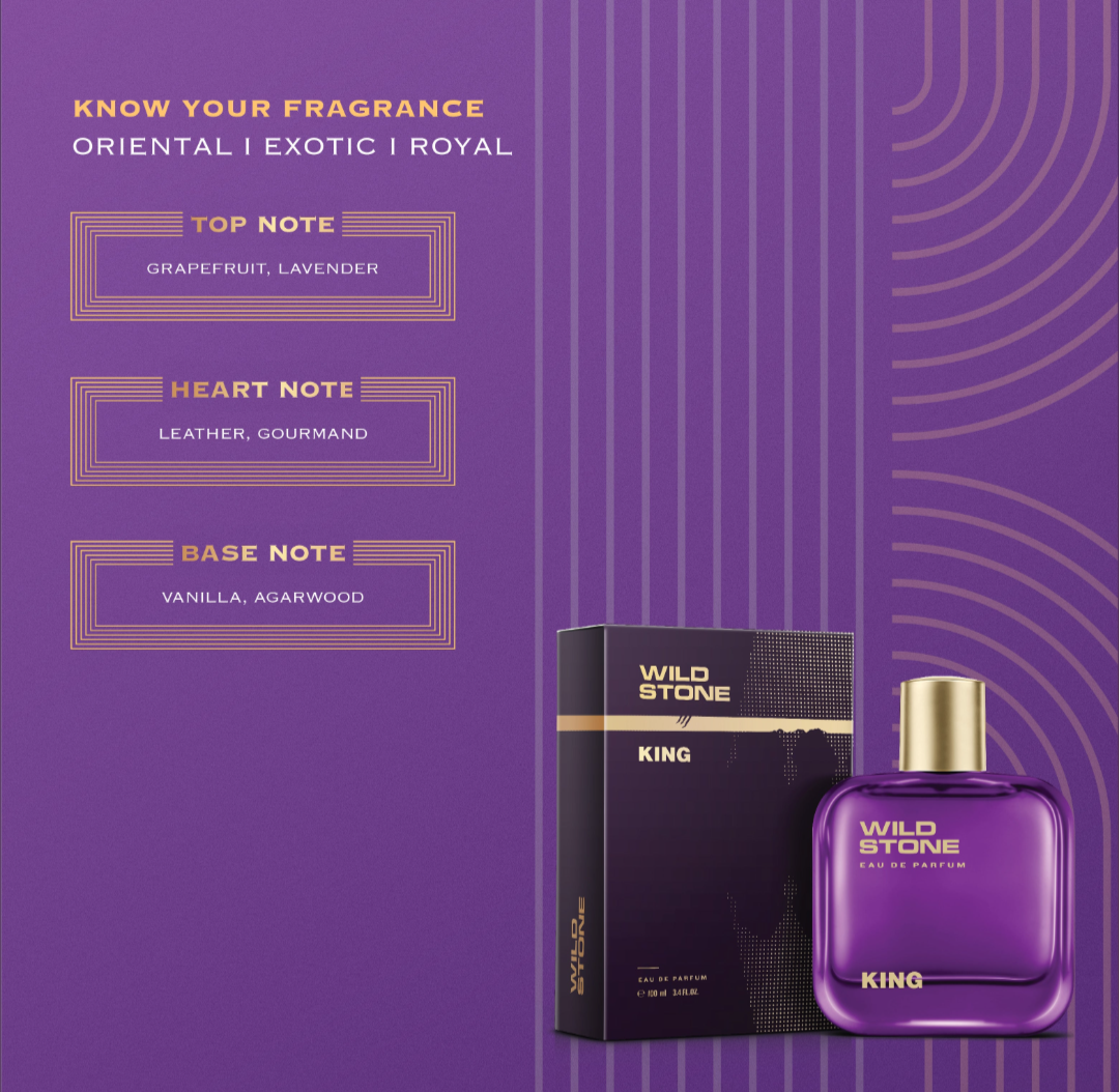 Picture of Wild Stone King Perfume for Men  Eau De Parfum 100ml Luxury Long-Lasting Fragrance Premium Perfume for men Infused with Woody & Oriental Notes