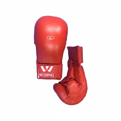 Picture of Karate Gloves - Wesing - Red - Lather - Size - L - Red