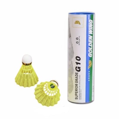 Picture of Badminton Shuttle Cock - Nylon - Superior Grade G10 - 6Pcs - Green - Green