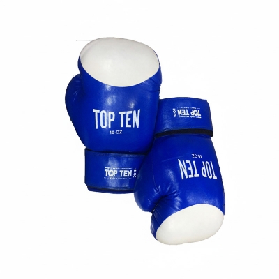 Picture of Boxing Gloves - Top Ten - Blue - Lather - Size - 10 OZ - Blue