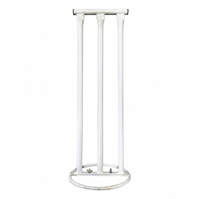 Picture of Metal Cricket Stumps - 1 Set - White - Round Base - White