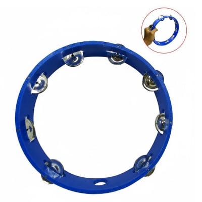 Picture of Plastic Timbrel - 9.5 inch - Blue - Blue