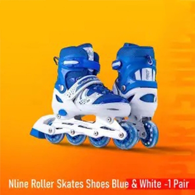 Picture of Inline roller skates shoes Red & White -1 Pair- Size (36-38) - Blue