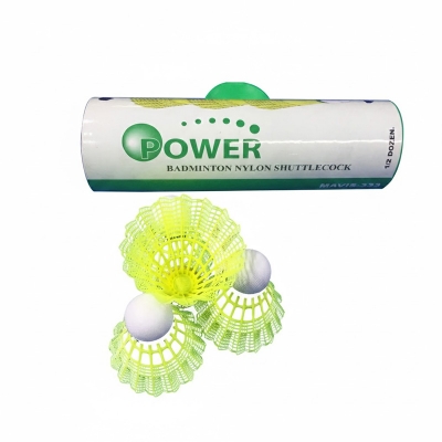 Picture of Badminton Shuttle Cock - Nylon - Power 333 - 12 Pcs - Yellow - Regal Sports - Yellow