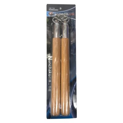 Picture of New Nanchaku Wooden for Karate Training Nunchucks with Steel Chain for Kids & Beginners Practice and Training - Multicolor