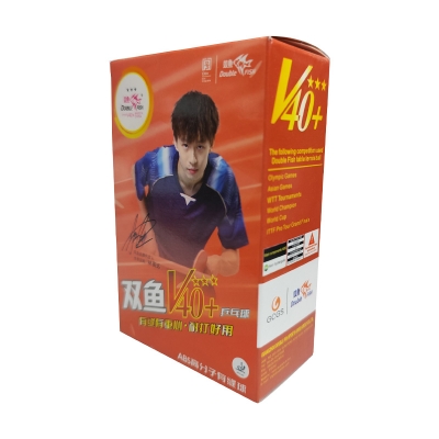 Picture of Double Fish V40+ 3-Star Table Tennis Ball – ITTF Approved – Premium ABS Plastic - Multicolor