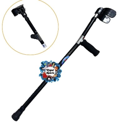 Picture of Elbow Crutch Walking Stick - Half - Black
