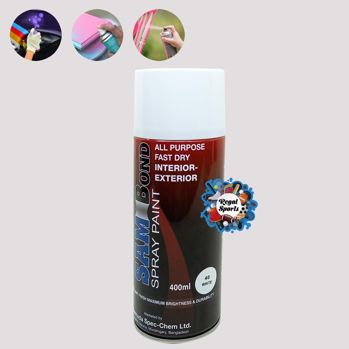 Picture of 400ml - White - Color Spray Paint - SAM Bond