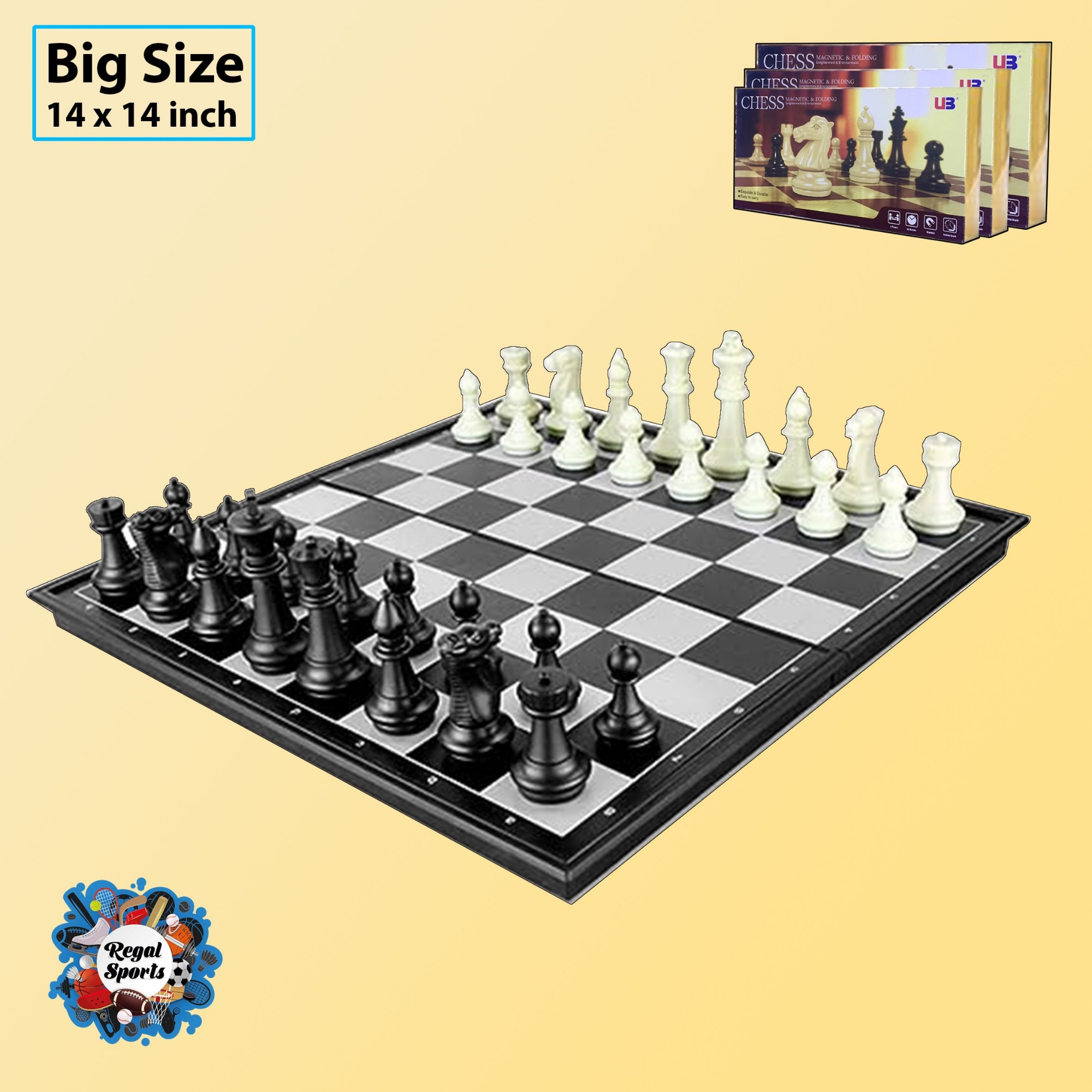 Picture of Chess Board - Magnetic & Folding - 4912-B - 14 inch - Multicolor