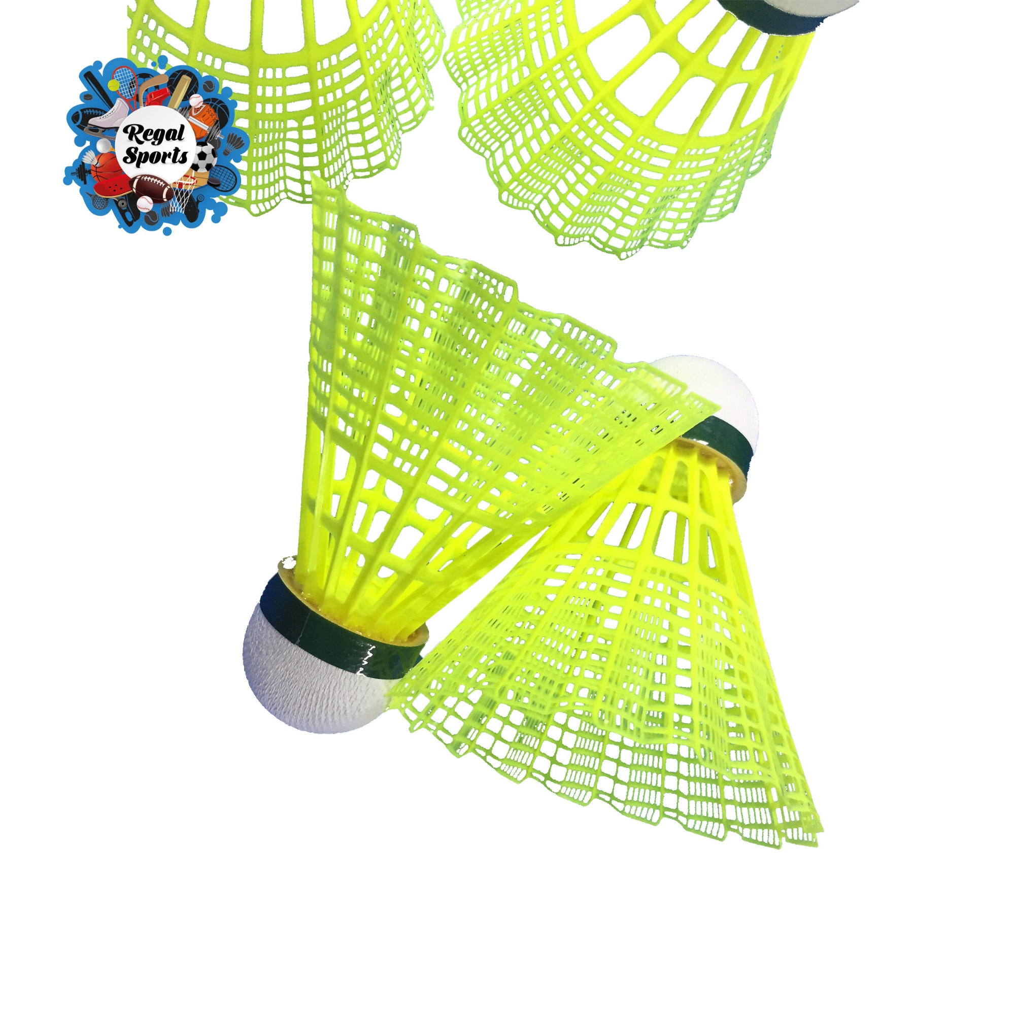 Picture of Badminton Shuttle Cock - Nylon - Power 333 - 12 Pcs - Yellow - Regal Sports - Yellow