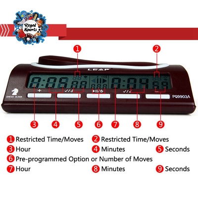 Picture of Chess Clock Timer - Digital Chess Clock - PQ9903A - Maroon