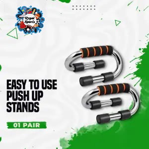 Picture of 2 pcs Push Up Bars-Black & Silver - Multicolor