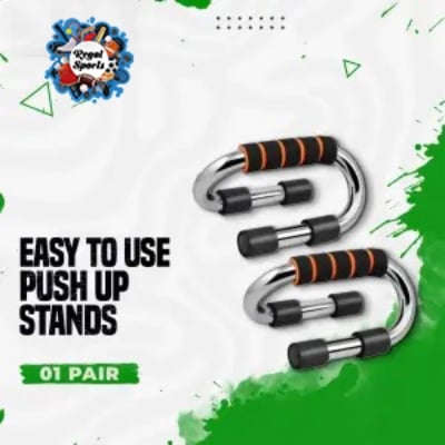 Picture of 2 pcs Push Up Bars-Black & Silver - Multicolor