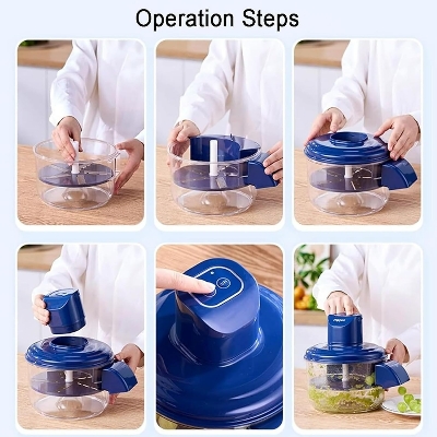 Picture of Automatic Vegetable Peeling Machine, Rechargeable Electric Fruit and Vegetable Peeler Suitable for Grapes, Cherry Tomatoes, Garlic