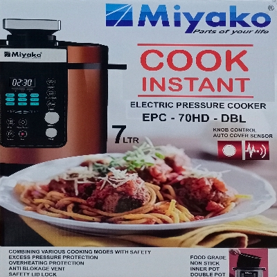 Picture of Miyako EPC - 70HD - DBL Double pot Electric Pressure Cooker- 7Liters COOK INSTANT ELECTRIC PRESSURE COOKER