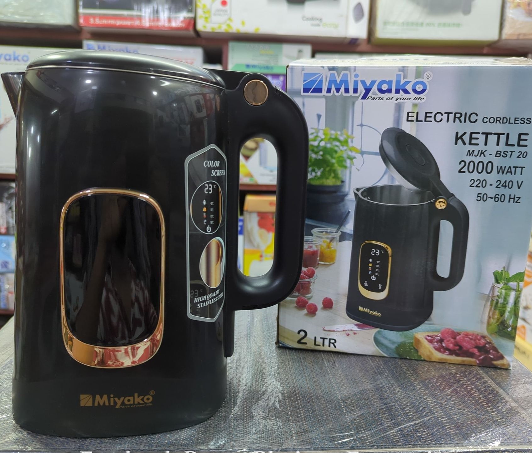 Picture of Miyako 2 Liter (MJK-BST 20) 2000 Watt Electric Cordless Kettle with High quality Stainless Steel