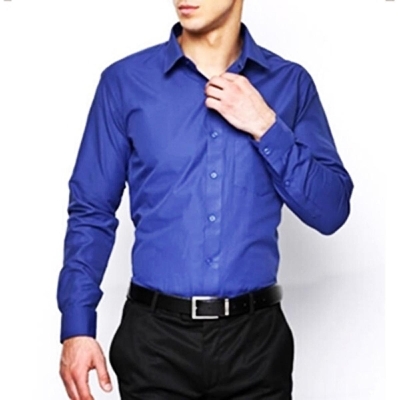 Picture of Taleta Blue Cotton Formal Shirt For Men ( Blue Gray )