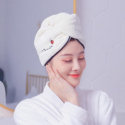Picture of Magic Quick Hair Drying Towel Hat for Women - Hair Band - Hair Clip ( White )