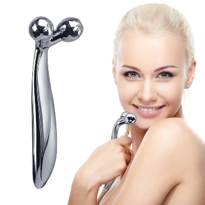 Picture of 3D Y-Shaped Face & Neck Roller Massager – 360° Rotate Skin Care & Body Slimming Tool ( Silver )