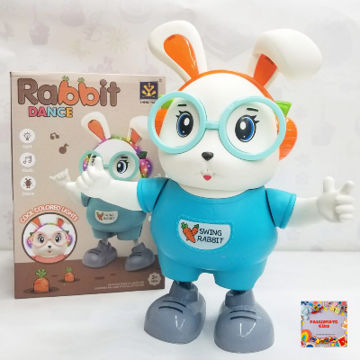 Picture of Dancing Rabbit Toy for Kids – Cute Musical Electric Bunny with Light & Sound ( Multicolor )