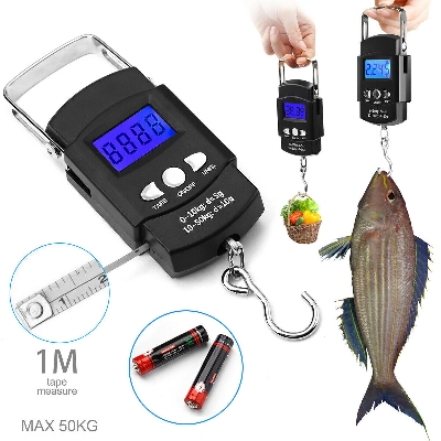 Picture of Digital Hanging Weight Scale-Weiheng, Electronic Portable LCD Digital Scale Double Precision Luggage Weight Scale Balance Scales For Hanging Hook Travel ( Black )