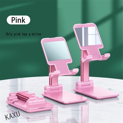 Picture of Foldable FOLDING DESKTOP PHONE STAND Mobile Phone Holder Stand ( BLACK ) ( Pink )