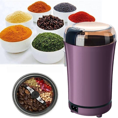 Picture of Electric Spice Grinder. Mini Electric Blender Mill Grinder Superfine Powder Grinding Machine ( Purple )