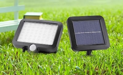 Picture of Sensor Light, Outdoor, Ultra Bright, Solar Light, 56 LED, Security Light, Solar Motion Activation, Automatic On/Off, 3 Lighting Modes, Includes 5M Cable, IP65 Waterproof, Indoor Lighting ( Black )