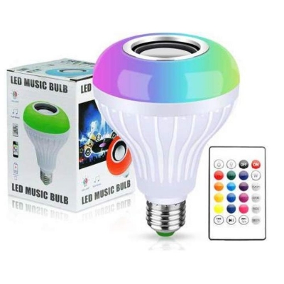 Picture of Smart Led Remote Control Bluetooth Speaker Music Bulb - AC, RGB remote control Bluetooth music bulb lamp, Led Music BulbWith Bluetooth Speaker ( Multicolor )