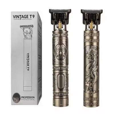 Picture of VINTAGE T9 RECHARGEABLE Electric Hair CLIPPER Cutting Machine Professional Hair Barber Trimmer For Men T9 Clipper Shaver CORDLESS ( golden )