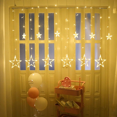 Picture of Star Shape String Led Curtain Light ( Gold )
