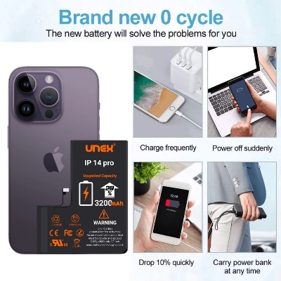 Picture of IPHONE 12 Battery Replacement for iphone 12 High Capacity Li-ion Polymer Battery Long lasting Backup.