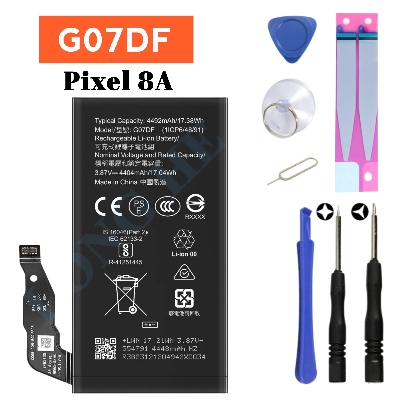 Picture of PIXEL 8A,G07DF Battery Replacement for PIXEL 8A High Capacity Li-ion Polymer Battery Long lasting Backup.