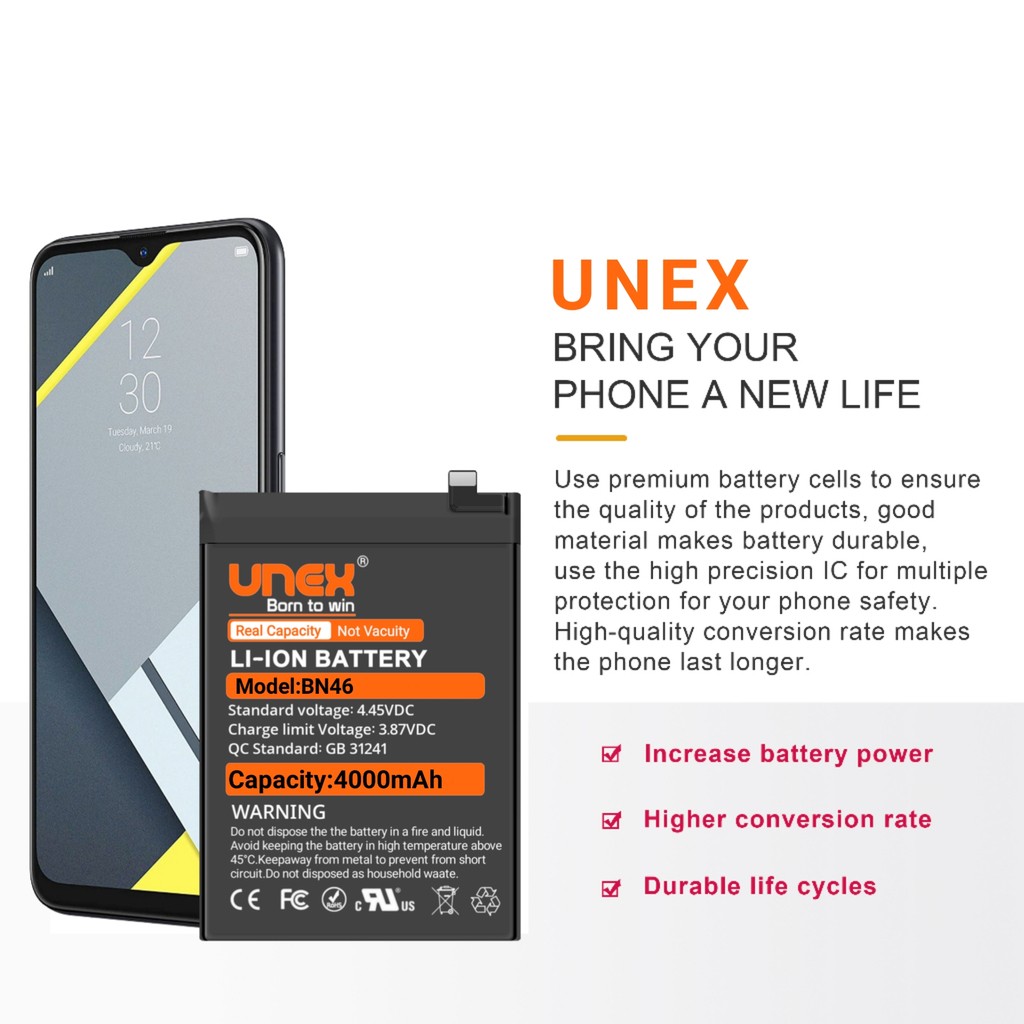 Picture of INFINIX HOT NOT, BL-40AX Battery Replacement for INFINIX HOT NOT High Capacity Li-ion Polymer Battery Long lasting Backup.