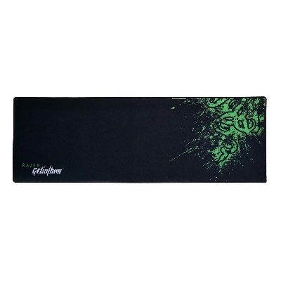 Picture of Office Mouse Pad - Rezar Green- Gaming Big Size mouse pad Size 700mmX300mm - Black