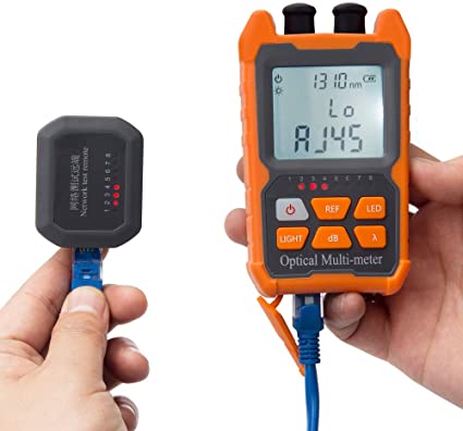 Picture of 4In1 Optical Power Meter Visual Fault Locator Network Cable Test Led Lighting Optical Fiber Tester 5Km Visual Fault Locator - rechargeable