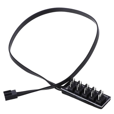Picture of 1 To 5 4-Pin TX4 PWM CPU Cooling Fan/Case Splitter Adapter Braided Power