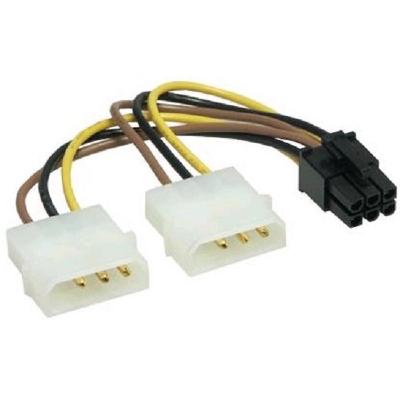 Picture of PCI Express 6 Pin to 2 x 4 Pin Molex