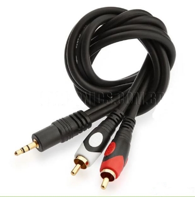Picture of Audio Video Extension RCA Cable 2AV 1AUX 24k Gold Plated Plugs 3.5mm 3M