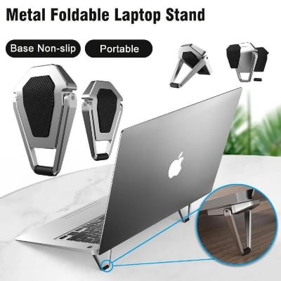 Picture of Universal Foldable Laptop Stand Metal Non-slip Mini Portable Notebook Heat Reduction Holder Laptop Accessories
