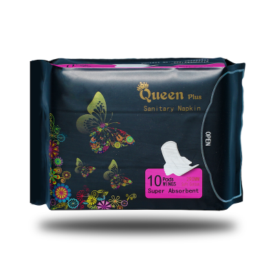 Picture of Queen Plus Sanitary Napkin - Wings system - Ultra Thin - 100% Cotton - Combo of 5 Pack - 50 Pads