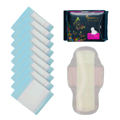 Picture of Queen Plus Sanitary Napkin - Wings system - Ultra Thin - 100% Cotton - Single Pack - 10 Pads