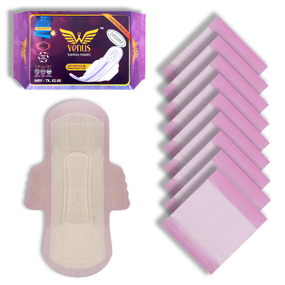 Picture of Venus Sanitary Napkin - Wings System - Ultra Thin - 100% Cotton -  Combo of 10 Pack - 50 Pads