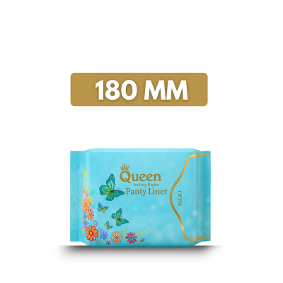 Picture of Queen Panty Liner - 180 MM - 100% Cotton - Ultra Thin - Combo of 5 Pack - 100 Pads