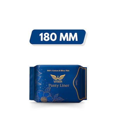 Picture of Venus Panty Liner - 180 MM - 100% Cotton - Ultra Thin - Combo of 5 Pack - 100 Liners