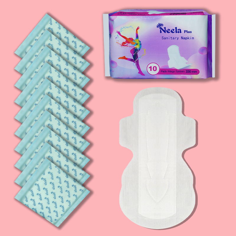 Picture of Neela Plus Sanitary Napkin - Wings System - 330 MM - Combo of 3 Pack - 30 Pads