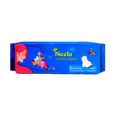 Picture of Neela Sanitary Napkin - Wings System - 100% Cotton - Combo of 3 Pack - 24 Pads