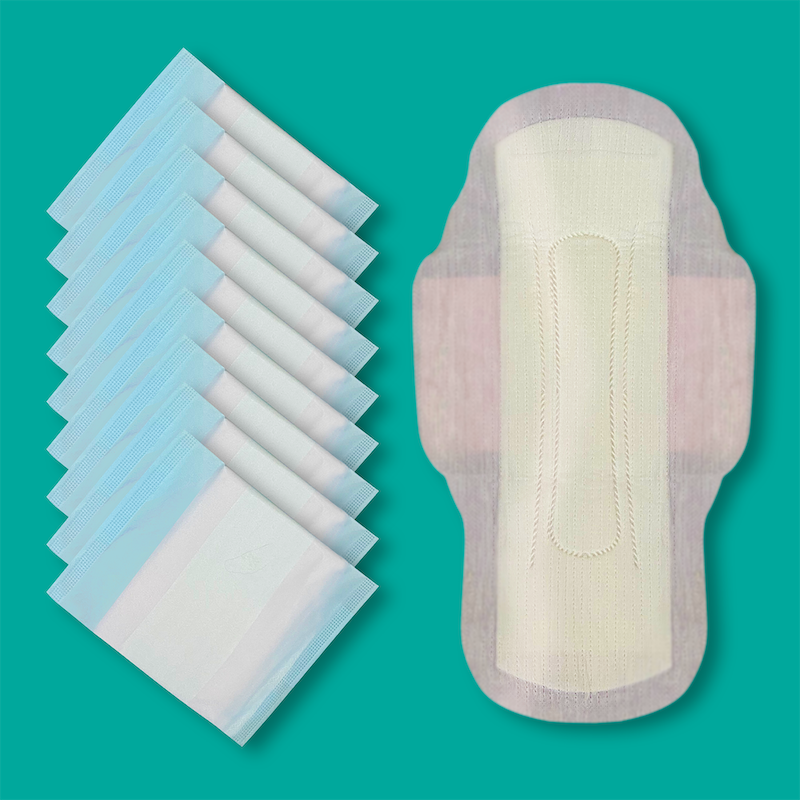 Picture of Queen Plus Sanitary Napkin - Wings system - Ultra Thin - 100% Cotton - Combo of 5 Pack - 50 Pads