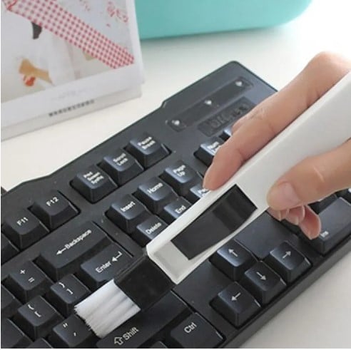 Picture of Multipurpose Window Door Keyboard Cleaning Brush Cleaner+Dustpan 2 In 1 Tool(White)